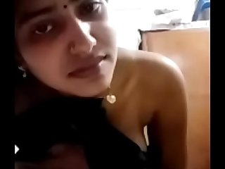 Beautiful indian milf wife video calling with boyfriend